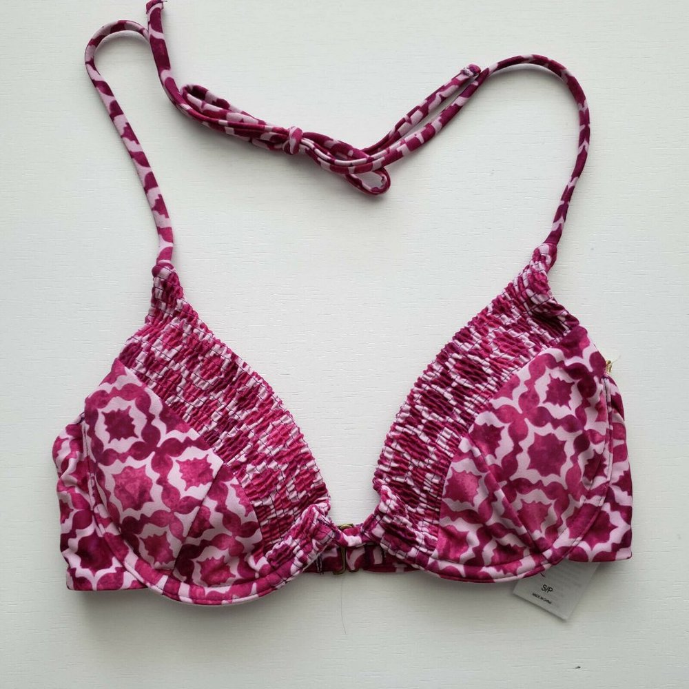 Tori Praver NWT Eggplant Triangle Bikini Top S - Picture 8 of 8